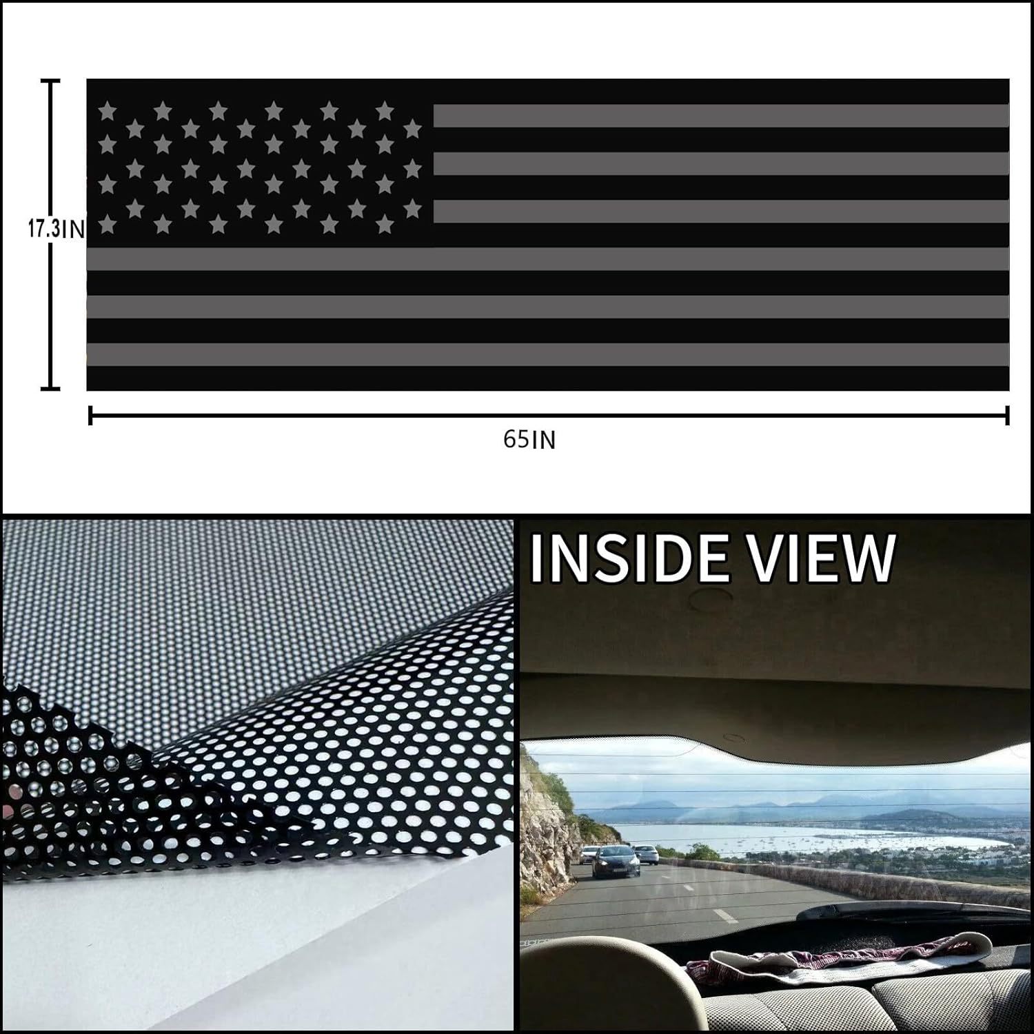 Pegatinas de ventana trasera de camión de 65x22 pulgadas para la mayoría de las camionetas SUV