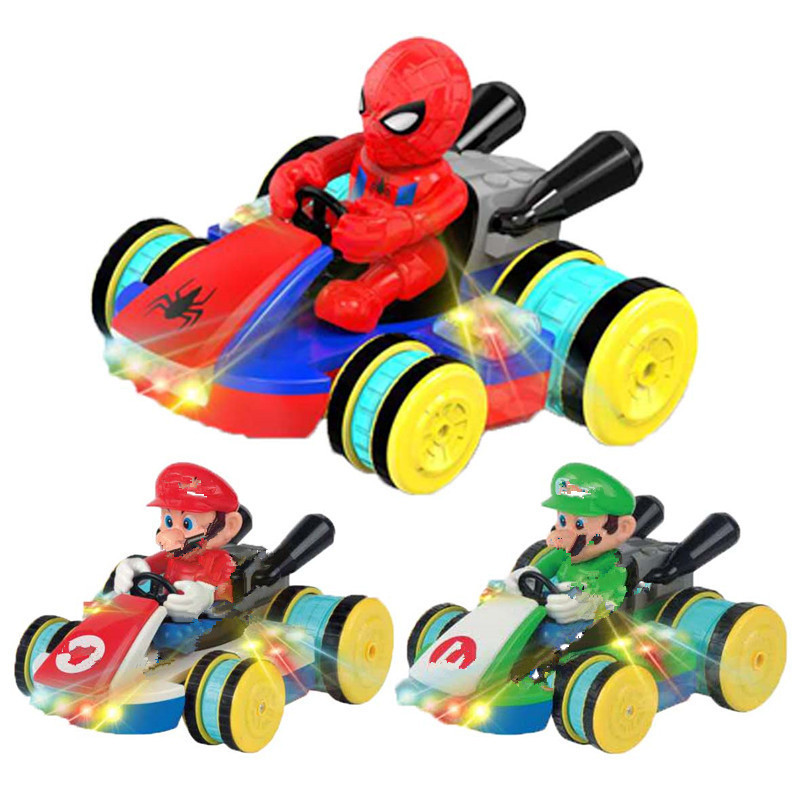 Taiwan's Best-Selling Four-Way Mario Remote Control Car, Cool Stunt Car, Light and Music Mario Kart Racing Car