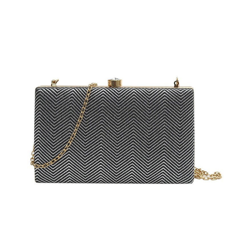 Nuevo paquete de cena de lujo ligero de damas huesos de pescado bolsas de mano clip brillante de fiesta celebridades bolsas de cena de moda