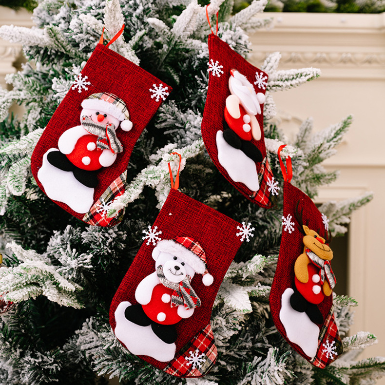 Christmas Cute Santa Claus Snowman Cloth Party Christmas Socks display picture 1