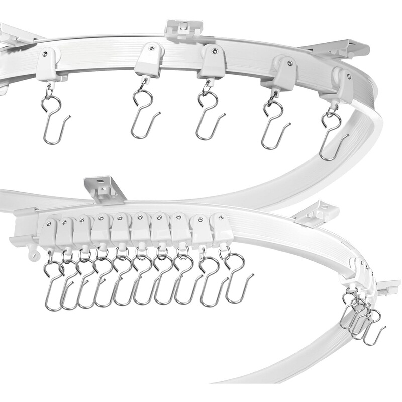 5m /16.4 Feet of Flexible Ceiling Curtain Rail Made of Bendable Pvc Material for Ceiling-Mounted Curtain Tracks