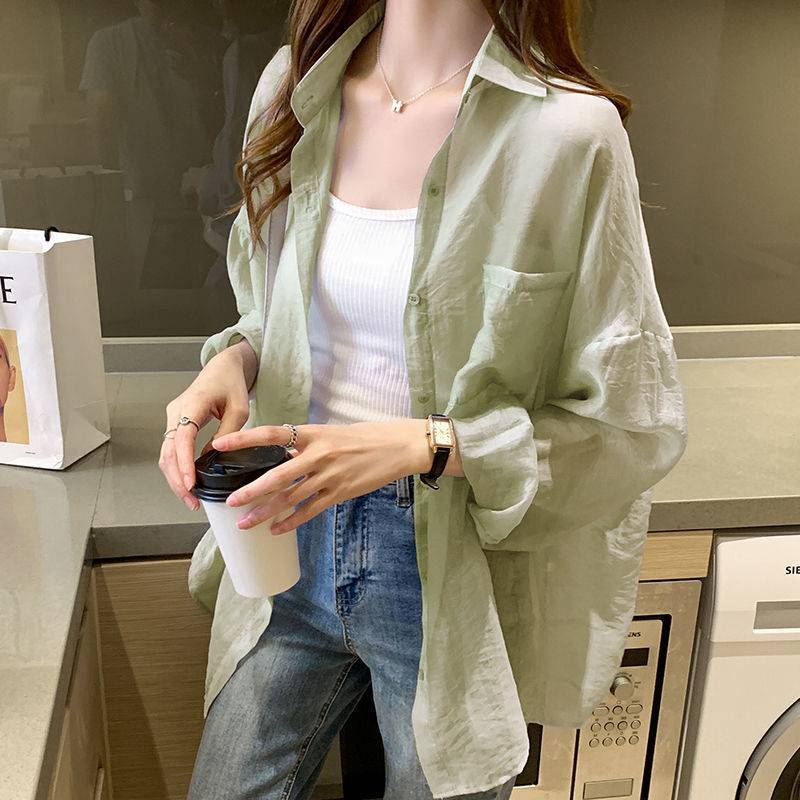 夏の新しい通気性の薄いシフォンカーディガン 2025 韓国スタイルのルーズ日焼け止め服女性のアウターシャツトレンディ|undefined