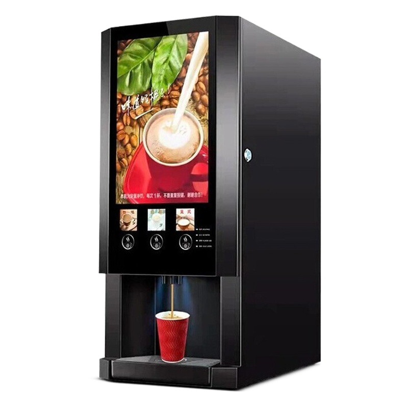 Máquina de café instantáneo multifuncional totalmente automática lecon/Lechuang, máquina de bebidas comerciales para oficina, todo en uno, para té con leche y bebidas calientes