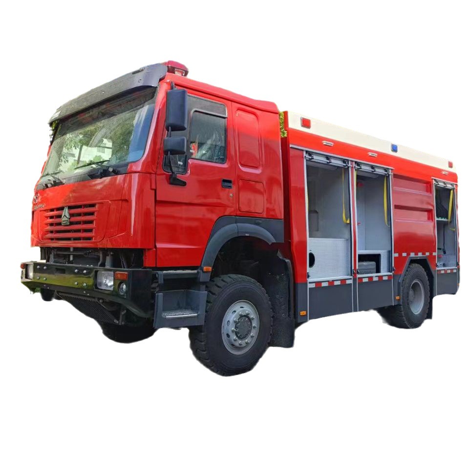 四驱重汽豪沃水罐消防车 江特牌JDF5170GXFSG55/Z6型水罐消防车