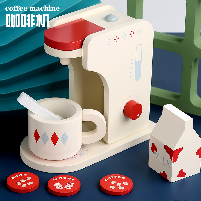 Diversión de los niños de madera simulación de cocina de las niñas postre tarde té vajilla traje educativo padre-hijo jugar casa Juguetes