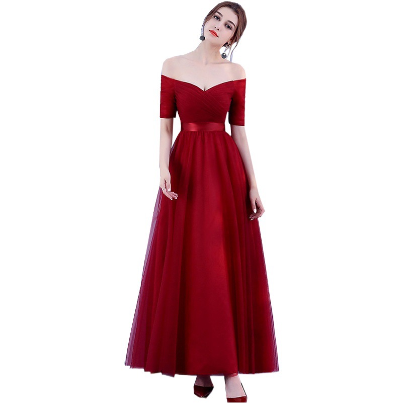 Vestido de Fiesta de Un Solo Hombro para Banquete de Compromiso, Vestido de Novia, Estilizador, Iluminador, Elegante y Gracioso, se Puede Usar Informalmente en Verano. image 1