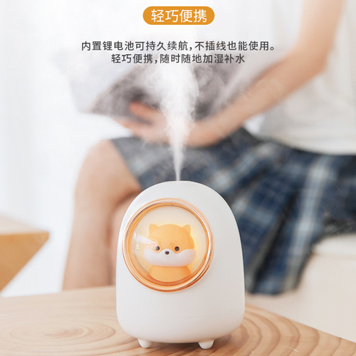 Space capsule cute pet humidifier cute cartoon usb charging small home office desktop humidifier wholesale