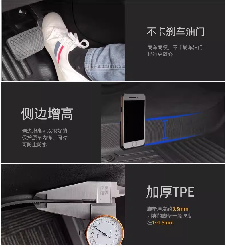 Honda Freed Right-Hand Drive Tpe Floor Mats Gt Series Gt6Gt7Gt8 Suitable for Car Mats Waterproof Floor Mats Wear-Resistant and Non-Slip