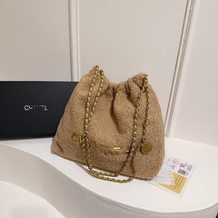 [外国貿易卸売] 新しいクロスボーダーラムぬいぐるみバッグ巾着チェーンゴミ袋シングルショルダー斜め脇の下バッグ