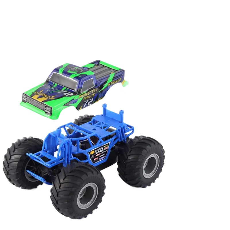 Transfronterizo 1: 28 cuatro vehículos controlados remotamente cuatro ruedas amortiguadores Bigfoot vehículo todoterreno modelo eléctrico para niños coche de carreras