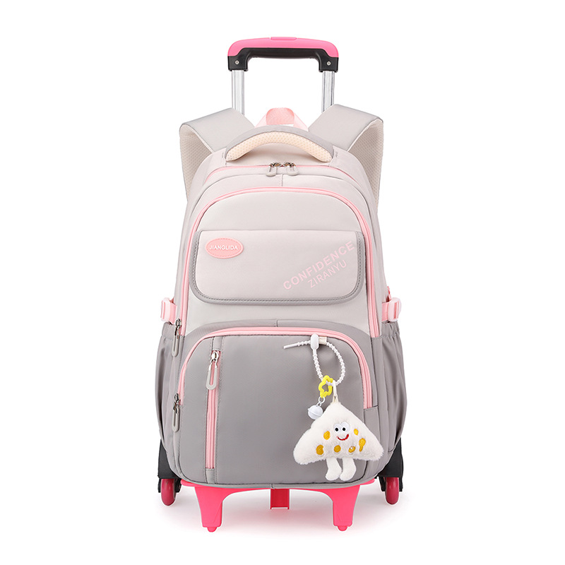 Peces naturales, mochila de tirón para estudiantes de secundaria de tres a seis grados, mochila de hombro de gran capacidad para escalar escaleras