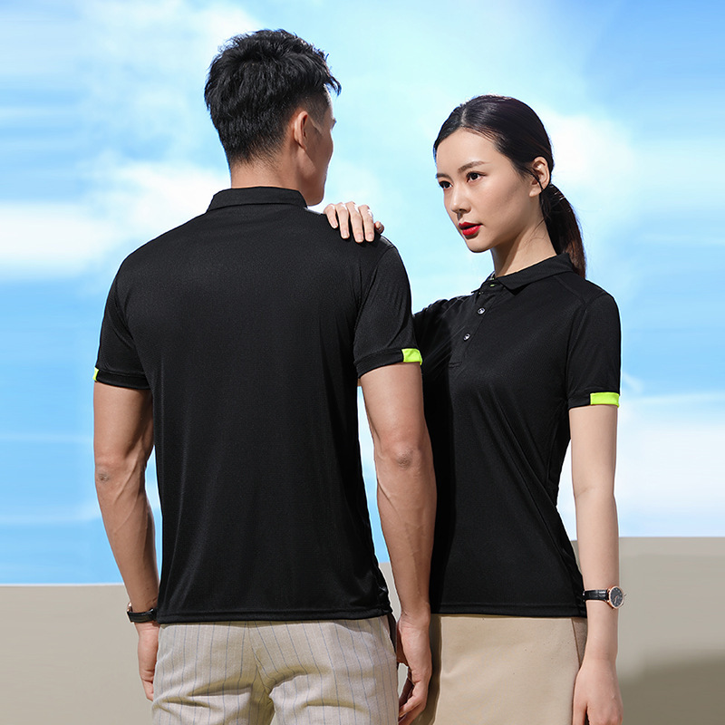Summer quick-drying fixed T-shirt outdoor cultural advertising POLO shirt men's and women's short-sleeved overalls for printing logo