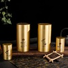 brass Enamel Tea pot trumpet tea utensils Portable Mini travel Tea warehouse Tea Box Storage Copper Canister