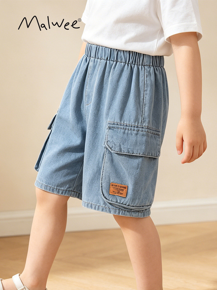 Transfronterizo mlawee verano nuevos productos de ropa infantil pantalones infantiles cómodos y sueltos pantalones vaqueros para niños pequeños y medianos europeos image 1