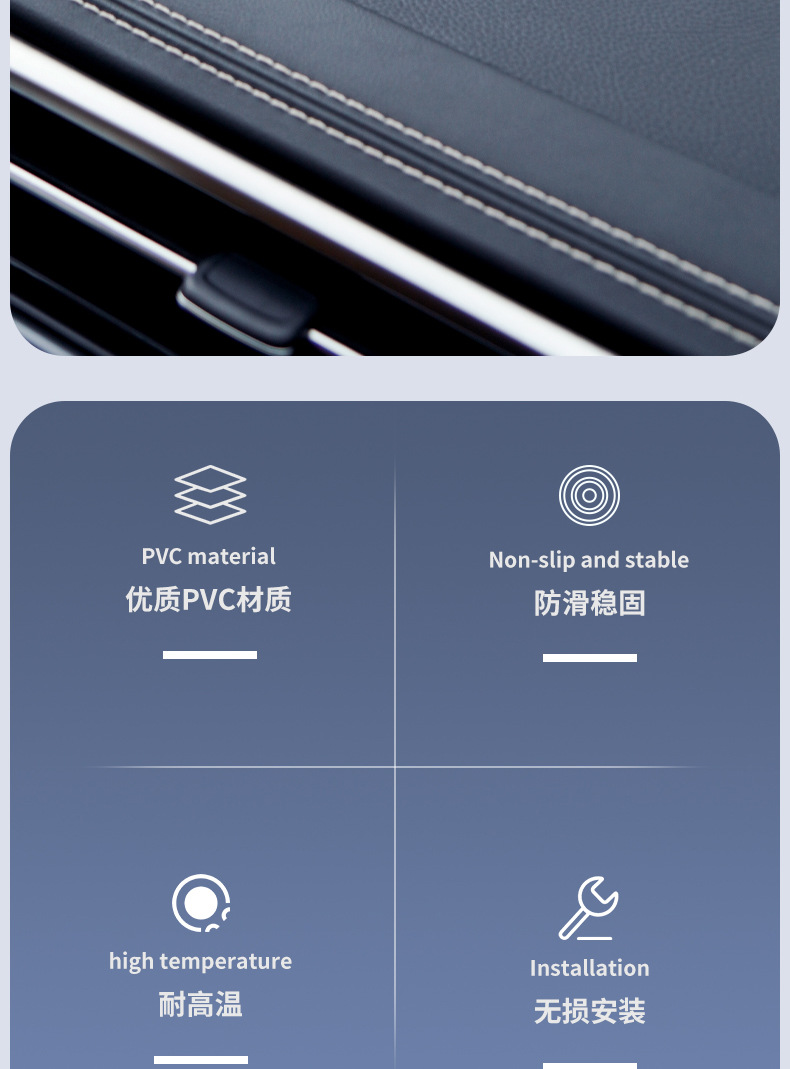 Multifunctional Car Anti-Slip Mat for Mobile Phones, Dashboard Pvc Phone Holder Mat, Parking Sign Dropshipping