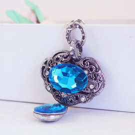 水钻可爱宝石长命锁珍珠汽车钥匙扣挂件女包钥匙链女友礼品