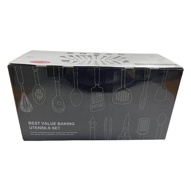 Venta al por mayor de nylon de acero inoxidable hogar utensilios de cocina pala cuchara traje utensilios de cocina conjunto completo de herramientas de cocina