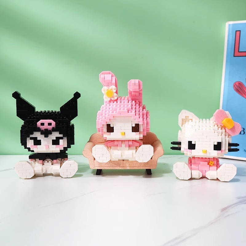 レゴパンダインターネット有名人かわいい漫画人形組み立てビルディングブロック子供女の子おもちゃギフト屋台卸売と互換性があります|undefined