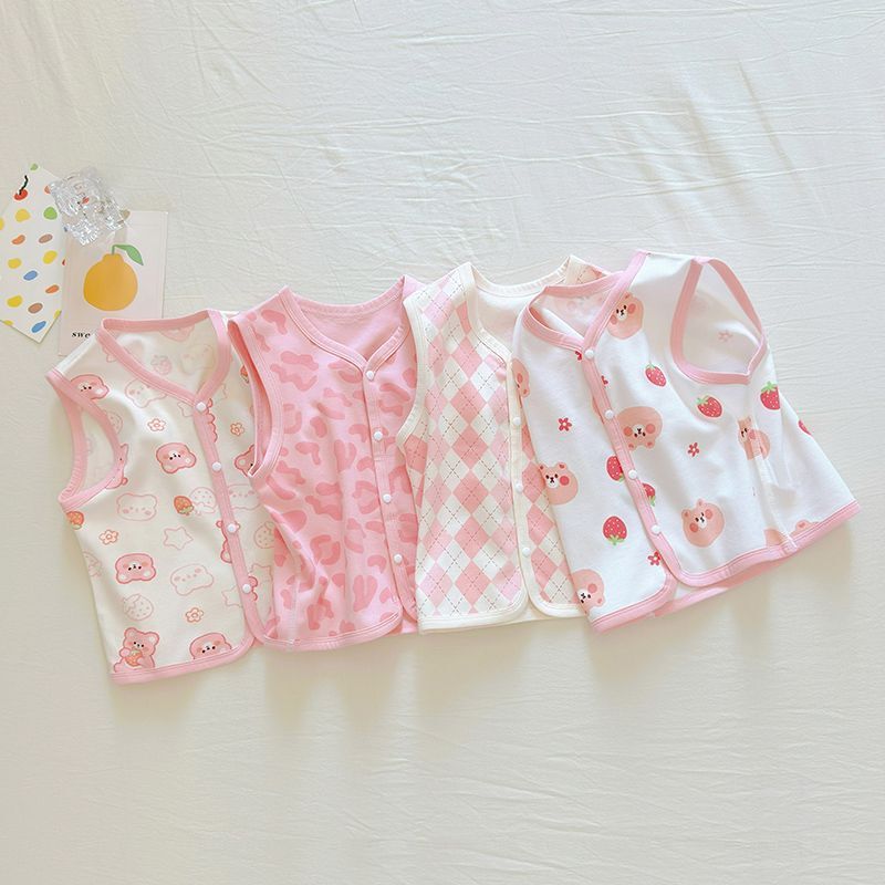 Children's Cotton Vest 2025 New Style Seamless Pure Baby Boys and Girls Spring and Autumn Outfit Infant