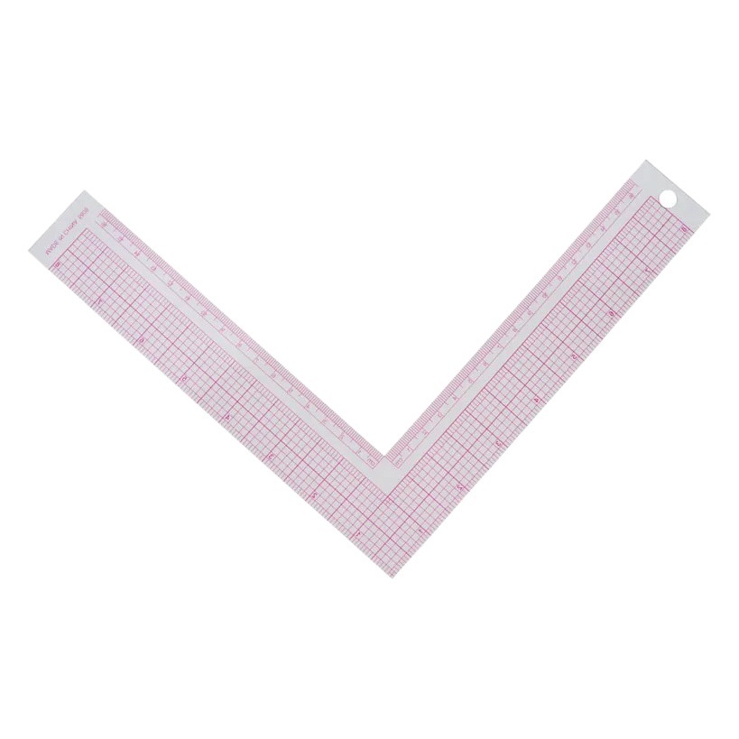 Diseño de impresión de ropa regla especial 5808 escala incorporada tipo L tamaño de regla cuadrada Regla 8 "16cm