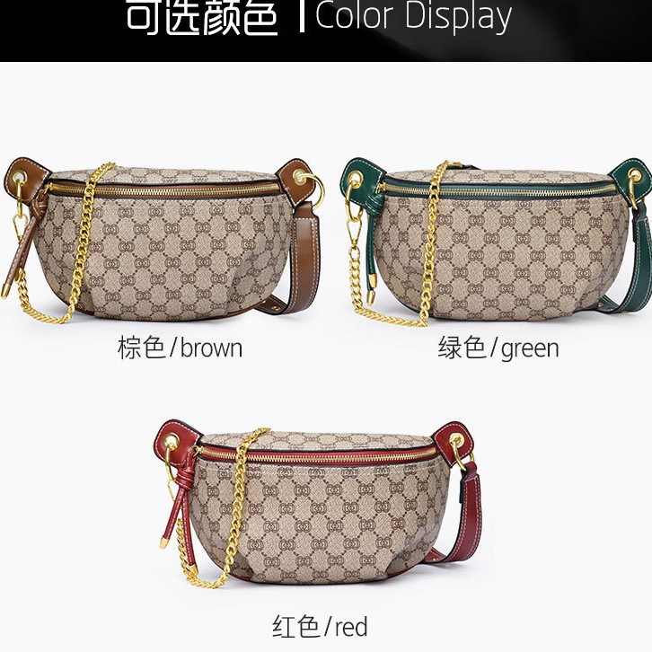 2024 nuevo bolso de pecho retro, temperamento impreso, bolso de bola de masa de media luna, bolso de hombro de gran capacidad, bolso de mensajero, bolso de mujer