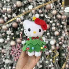 新しいクリスマスの雰囲気はkt猫のぬいぐるみのかばんに冬の誕生日プレゼントをつけて彼女の親友に贈ることができる