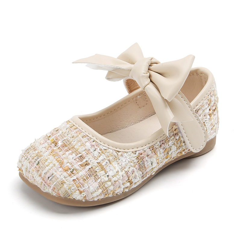 Korean version of Little Fragrant Wind Girls' Single Sweet Princess Shallow Mouth Leather 2023 Spring Children's Shoes_voghion.com