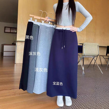 空气棉2025秋季新款韩版半身裙气质显瘦直筒中长裙休闲裙长裙