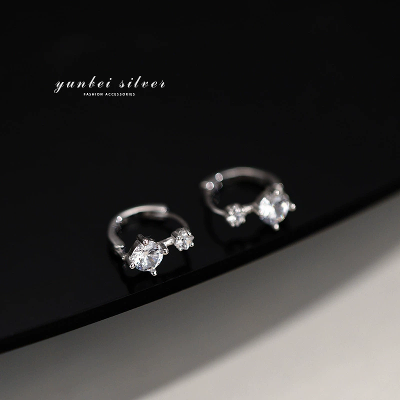 Small Korean-Style Earrings, Light Luxury Minimalist Drop, Gold or Silver, Lightweight