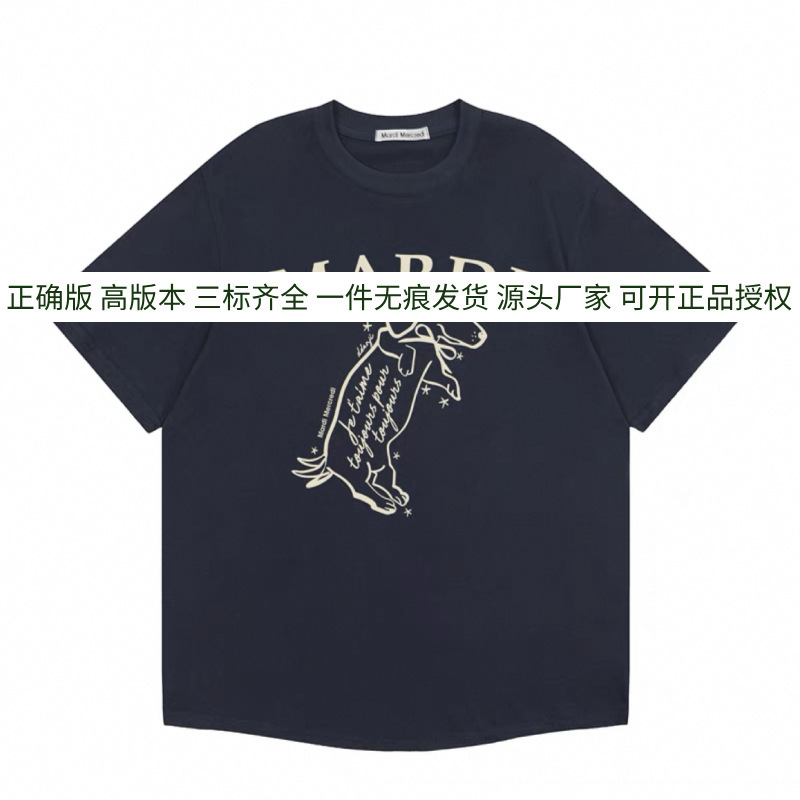 Ma*di デイジー 半袖 ゴールド ハイ シルバー スター 同風 フラワー ネックレス ダックスフント 万能 ラウンドネック 新作 Tシャツ レディース|undefined