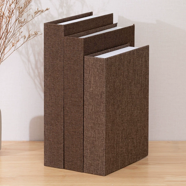 Linen dark brown single book