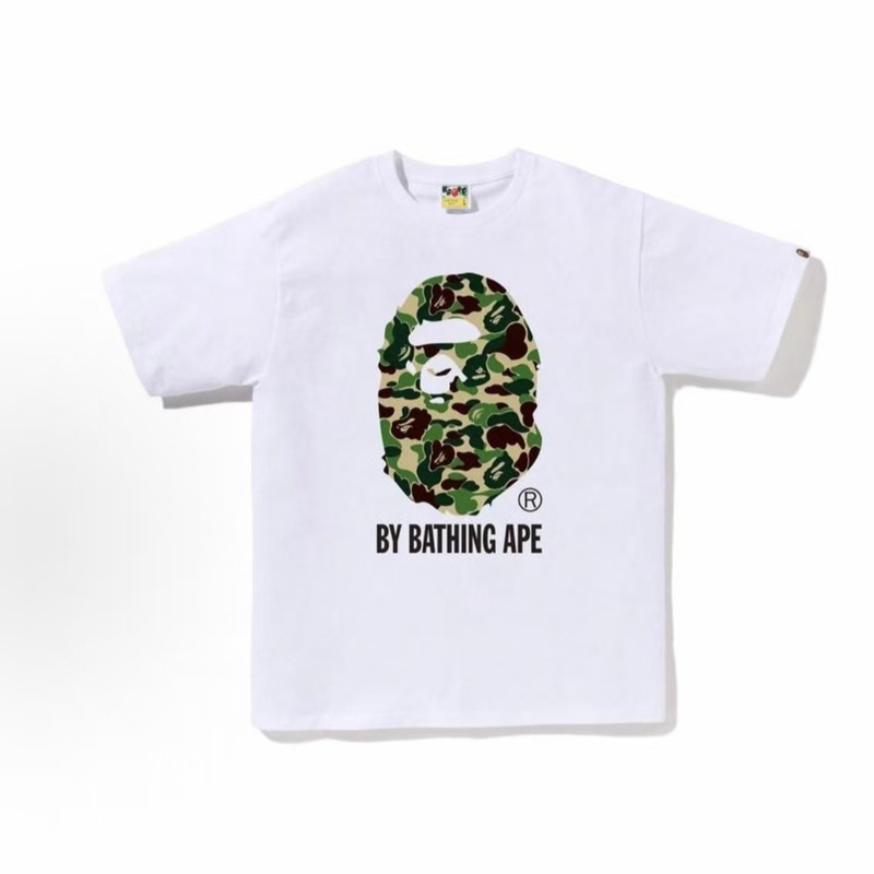 Cross-Border Foreign Trade Trendy Brand 2026 New Bape Ape Letter Print Short-Sleeve T-Shirt Series Pure Cotton Japanese Style