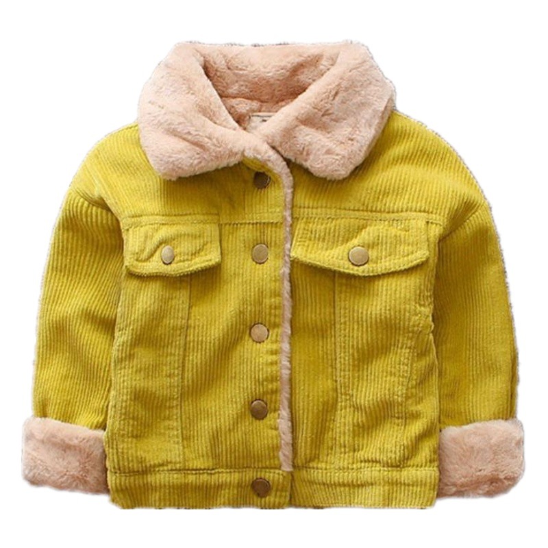 22 niños nuevo abrigo forrado de lana para niños engrosada abrigo Otoño e Invierno Nuevo Bebé ropa de invierno para niños engrosada abrigo