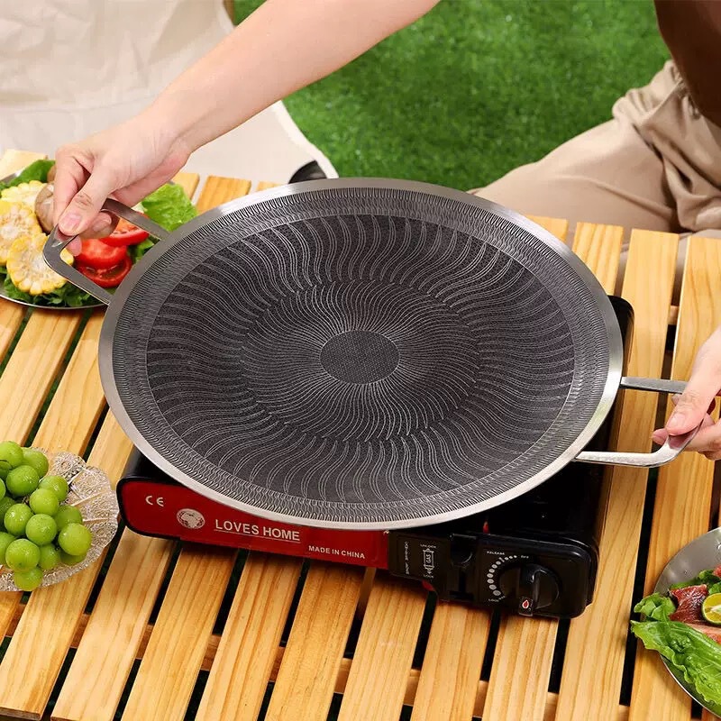 Special Thick 316 Stainless Steel Barbecue Plate Non-stick Plate Outdoor Grill Plate Smokeless Non-stick Card Cooker Induction Cooker Universal Special Thick 316 Stainless Steel Barbecue Plate Non-stick Plate Outdoor Grill Plate Smokeless Non-stick Card Cooker Induction Cooker Universal