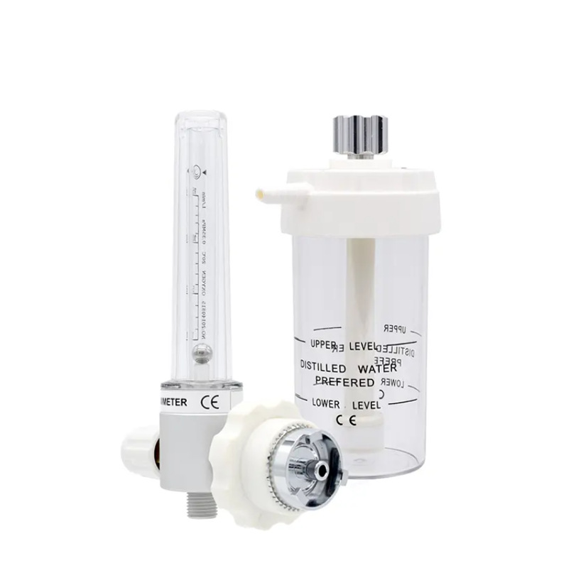 法标墙式氧气吸入器英标德标插头 中心供氧流量计配湿化杯