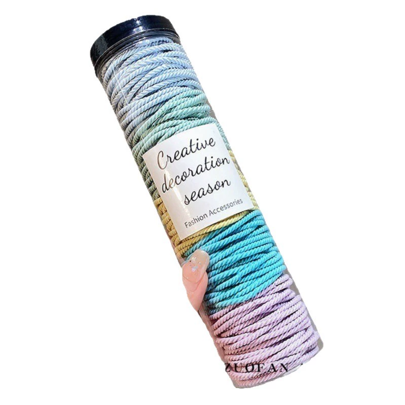Hair Extension Rope Non-Slip Ponytail Holder, Korean Style, Simple Elegant, 17 cm, 100pcs Tube