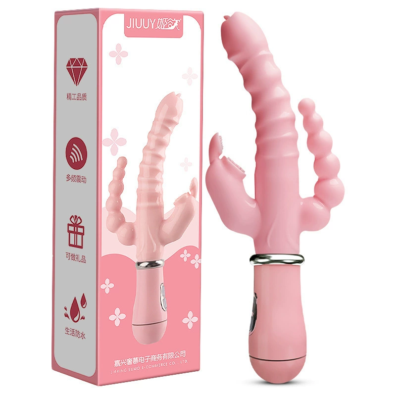 Вибратор Jiyu Luminara, вибратор для языка, ануса, трехголовый вибратор, женское устройство для мастурбации, вспомогательные принадлежности для сексуального акта для пары
