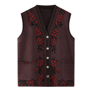 Women's Vest for Middle-aged and Elderly Women's Vest Autumn and Winter Clothing for Grandma Thin Clothes for Elderly Women's Vest for Spring