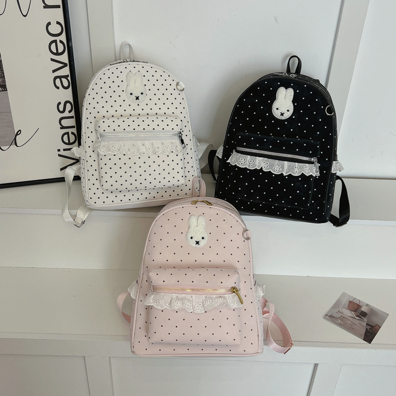 Nueva versión coreana dulce y linda mochila para mujeres de alta calidad, mochila para estudiantes de secundaria, arco, mochila fresca pequeña para mujeres