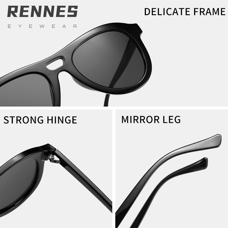 Gafas de sol de doble viga para pilotos con personalidad europea y americana 2024 nuevas gafas de sol para exteriores al por mayor transfronterizas