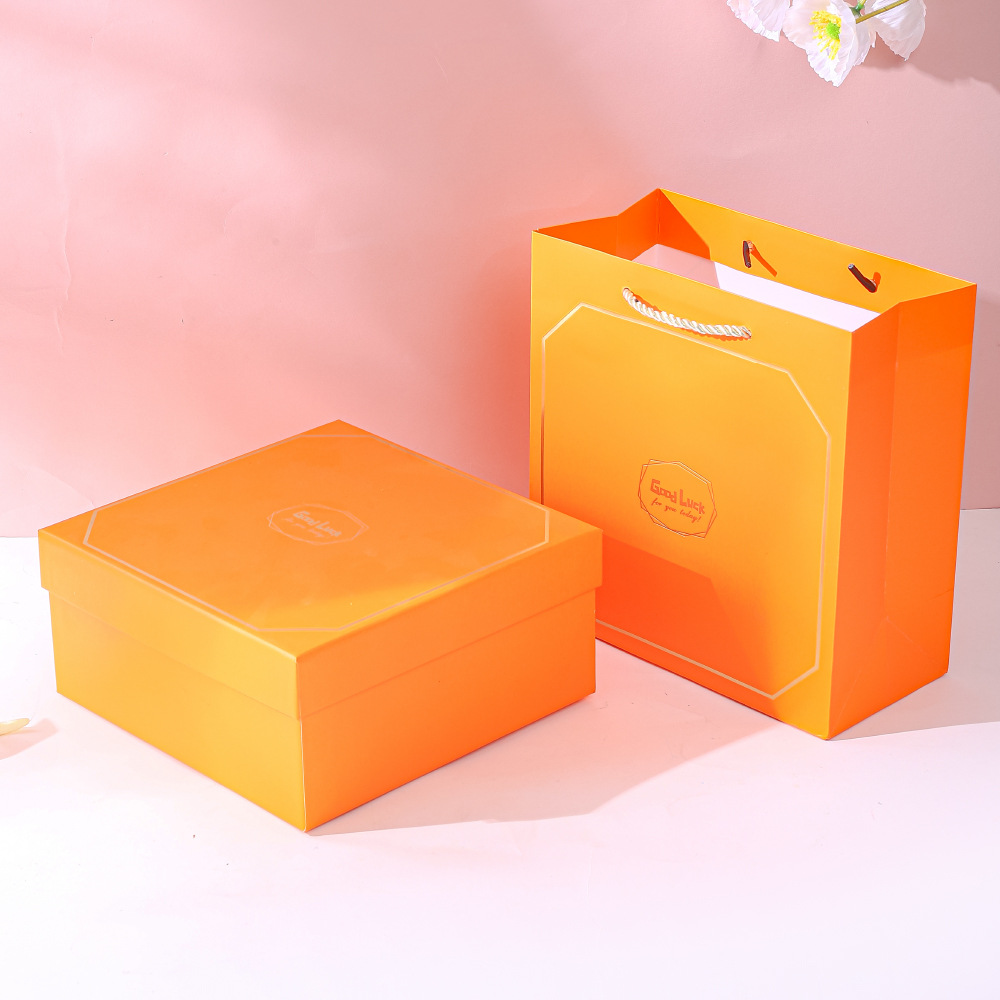 Caja de regalo de boda, caja vacía de alta gama, tamaño grande, estilo moderno, caja cuadrada para regalo de San Valentín, caja de embalaje para regalo con asa.