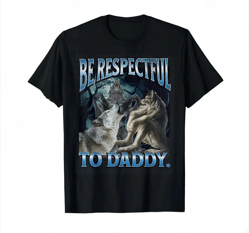 Respect Dad Funny Alpha Wolf Funny Wolf Terrier T-Shirt Trendy Soft Short Sleeve T-Shirt Round Neck T-Shirt for Women Respect Dad Funny Alpha Wolf Funny Wolf Terrier T-Shirt Trendy Soft Short Sleeve T-Shirt Round Neck T-Shirt for Women