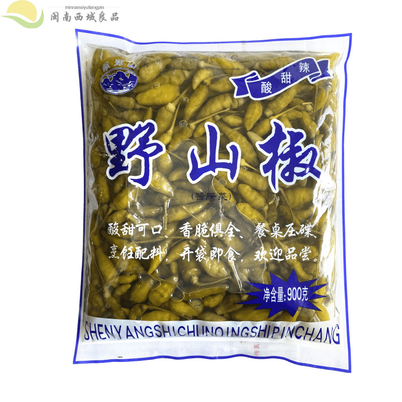 （须弥山）甜酸辣野山椒900g/包开袋即食 酸甜可口餐桌压碟酱腌菜