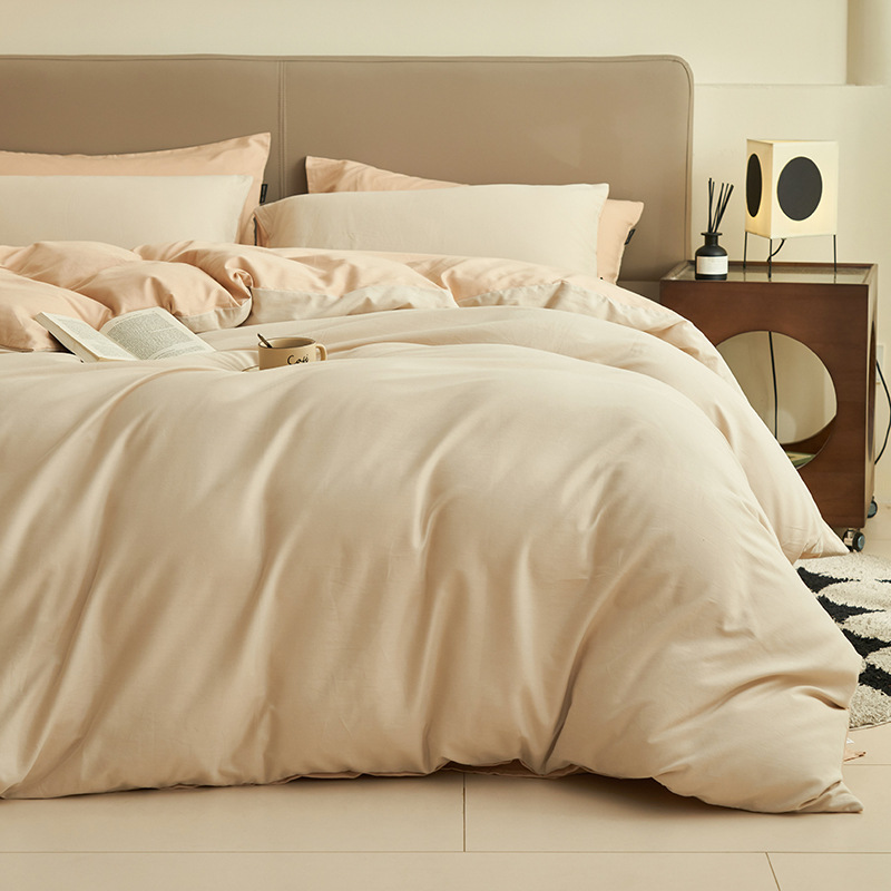 High-end engrosado abrasión algodón cuatro piezas set sábanas de algodón cubierta cama de tres piezas set lujoso otoño invierno ropa de cama