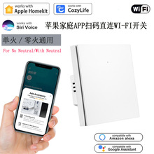 Homekit智能单火零火WIFI灯开关定时语音Siri远程控制Goole Home