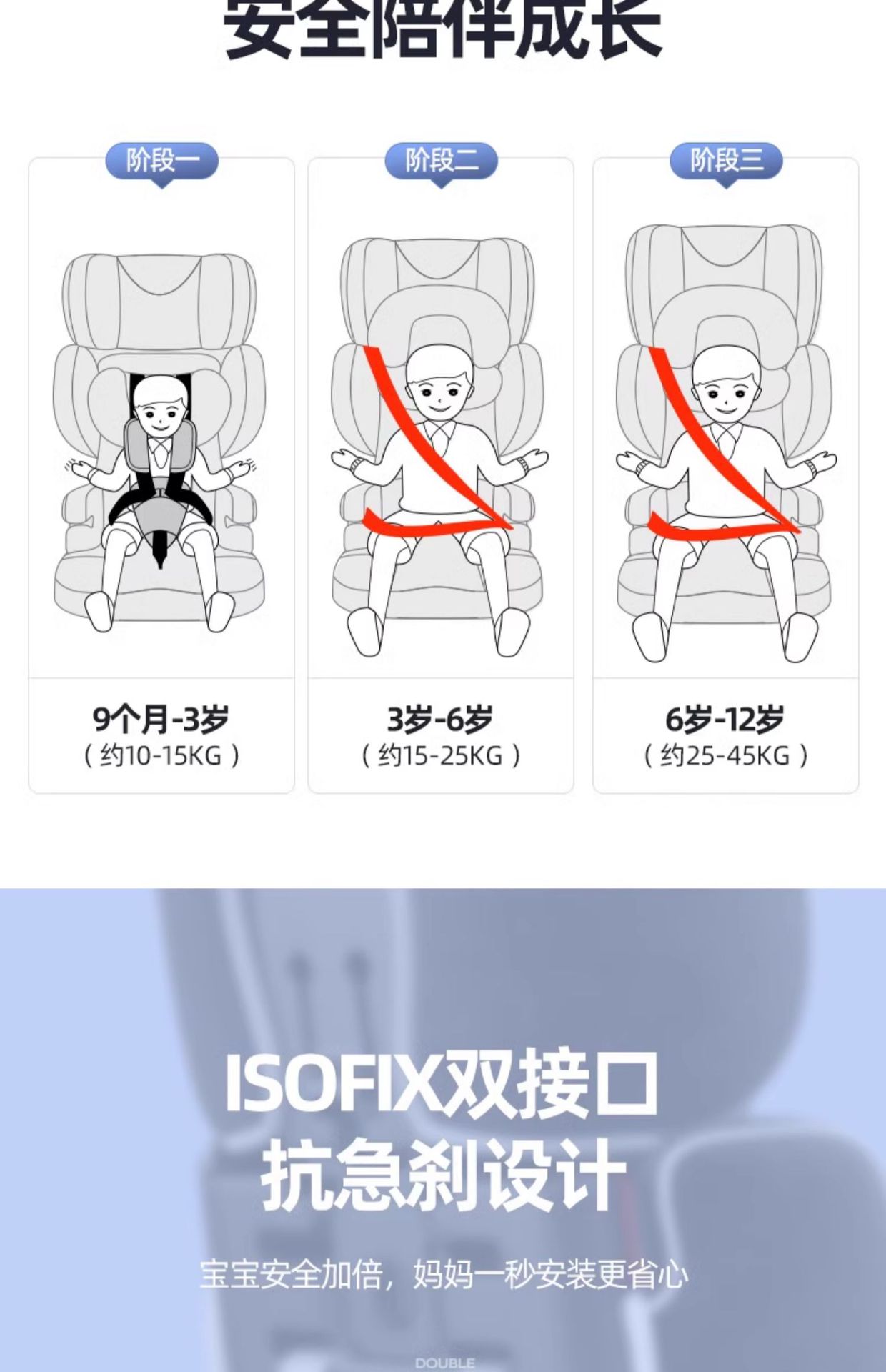 Foldable Portable Universal Car Child Safety Seat