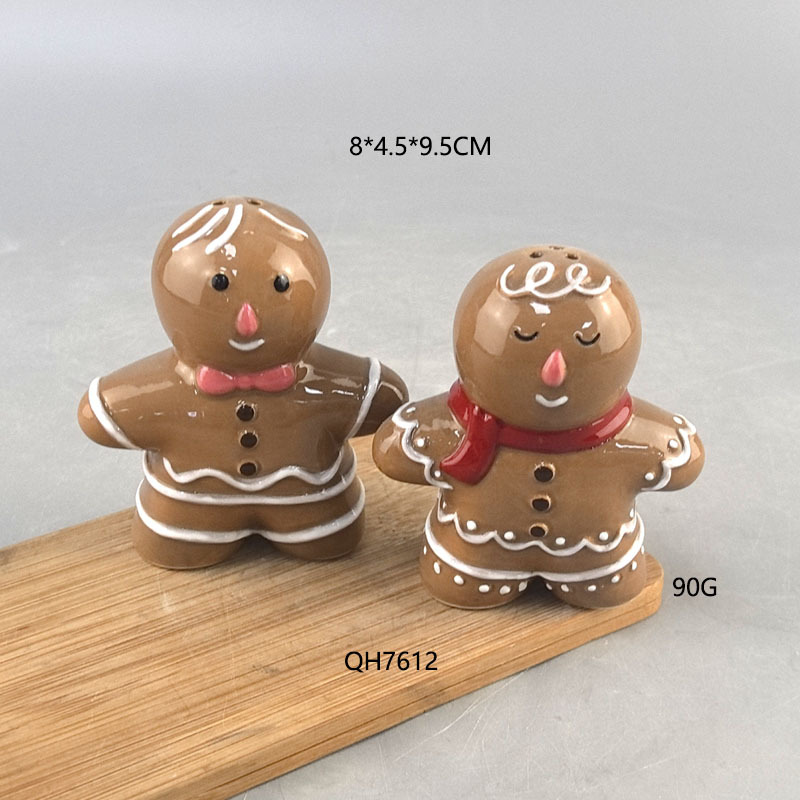 Nuevos productos explosivos transfronterizos creativos bonitos pinza de jengibre de Navidad botellas de sabor humano atmósfera de Navidad artesanías cerámicas