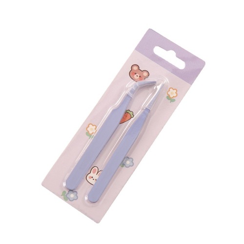 Guka tweezers DIY hand account stainless steel creative clip straight elbow eyelash grafting macaron tweezers wholesale