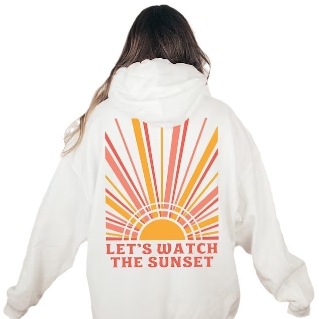 Nouveau sweat à capuche pour femme : collection mode Let's Watch The Sunset_voghion.com