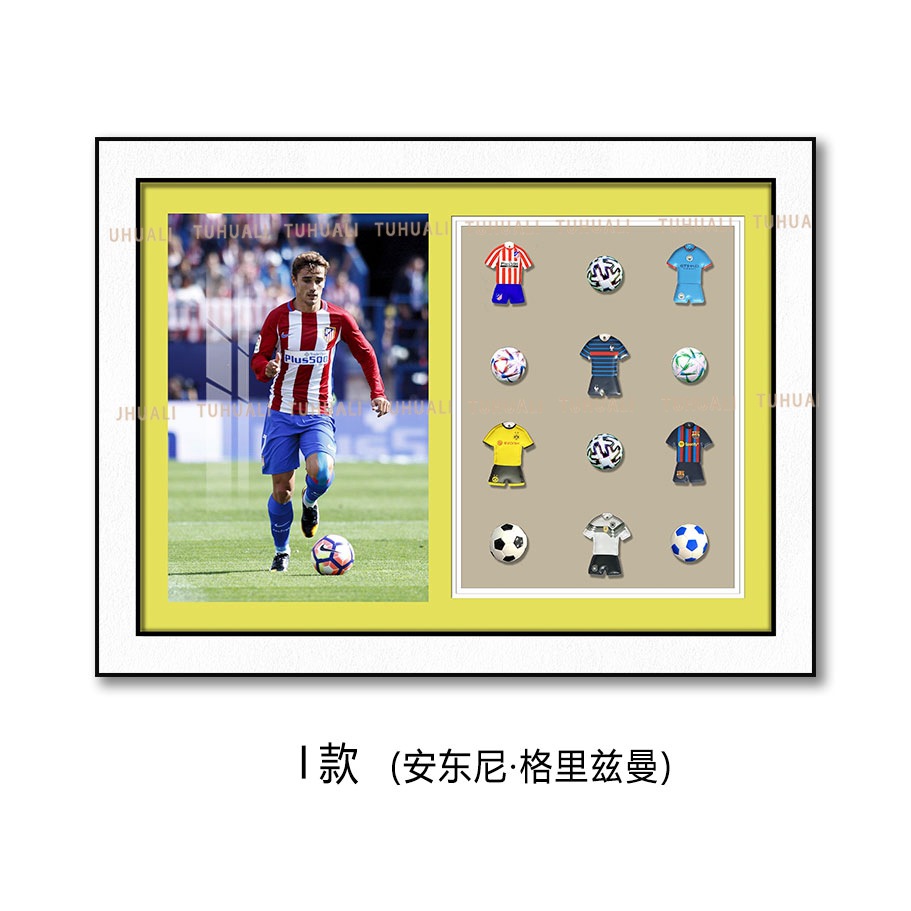 Sala de estar Entrada Niño Fútbol Decoración Pintura C Ronnell Ma Fútbol Estrella Colgante Pintura física tridimensional